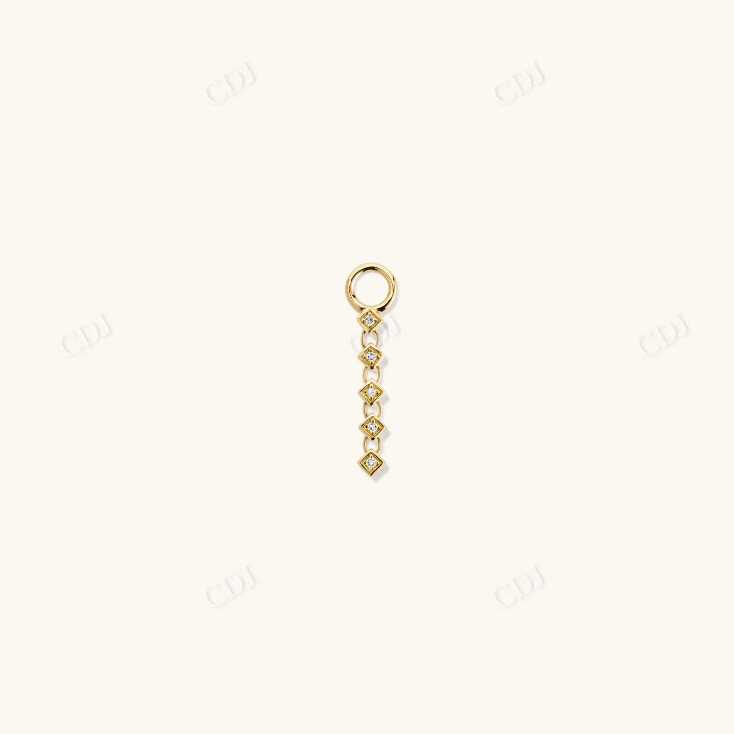 0.024CT Lab Grown Round Diamond Link Earring