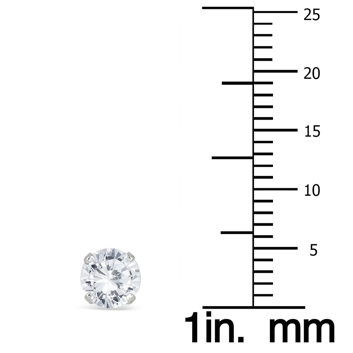 1 Ctw Genuine Diamond Solitaire Earrings In 14K White Gold