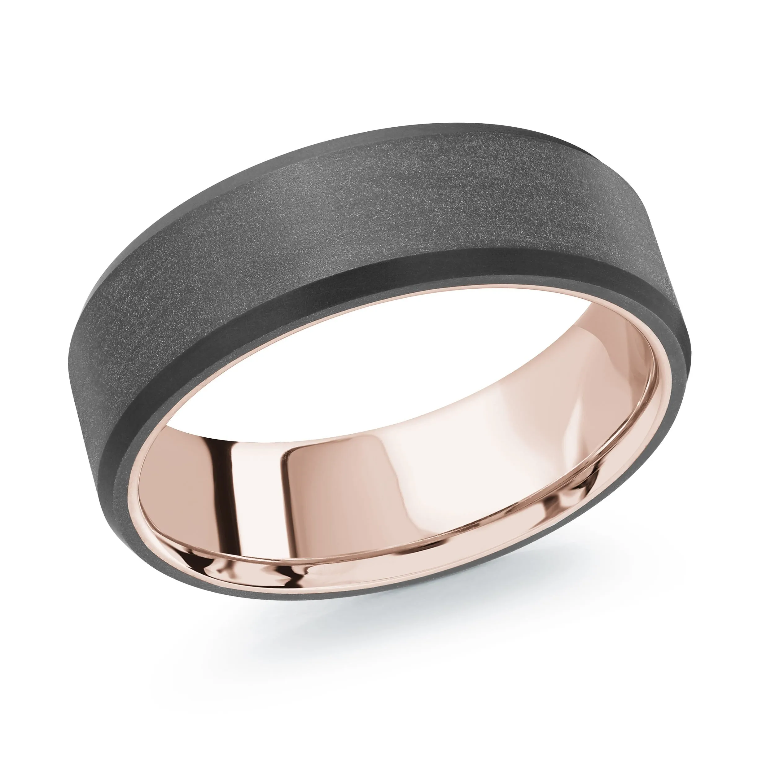 14K Rose Gold Ring from the Noir Collection by Malo - MRDA-101-6P