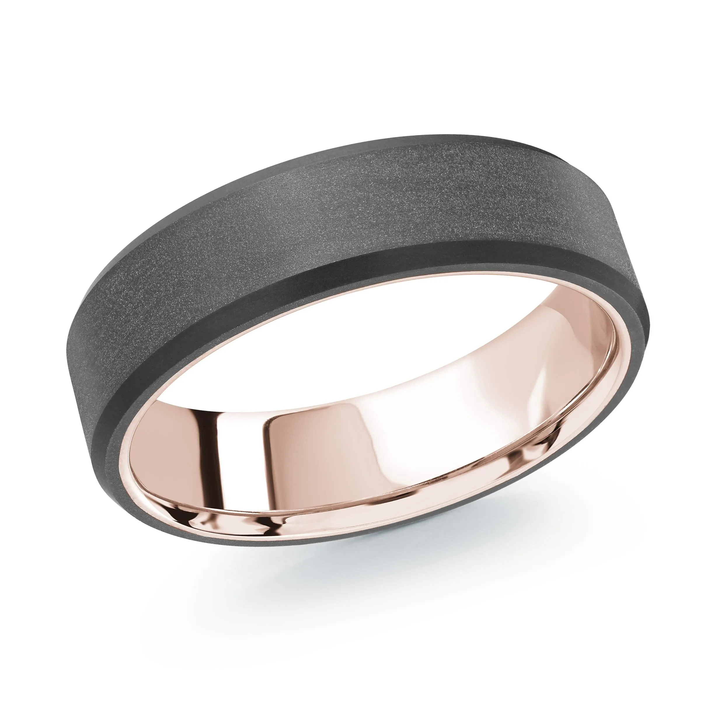 14K Rose Gold Ring from the Noir Collection by Malo - MRDA-101-6P