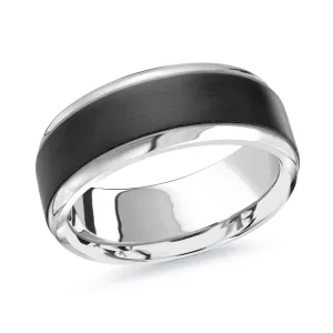 14K White Gold Ring from the Noir Collection by Malo - MRDA-060-8W