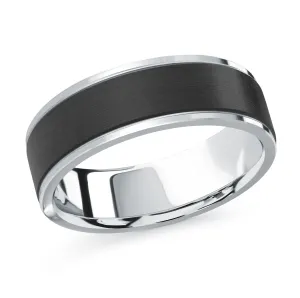 14K White Gold Ring from the Noir Collection by Malo - MRDA-089-7W