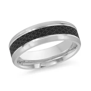 14K White Gold Ring from the Noir Collection by Malo - MRDA-122-7W