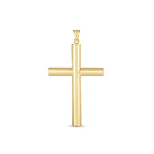 14k Yellow Gold High Polish Classic Cross Pendant