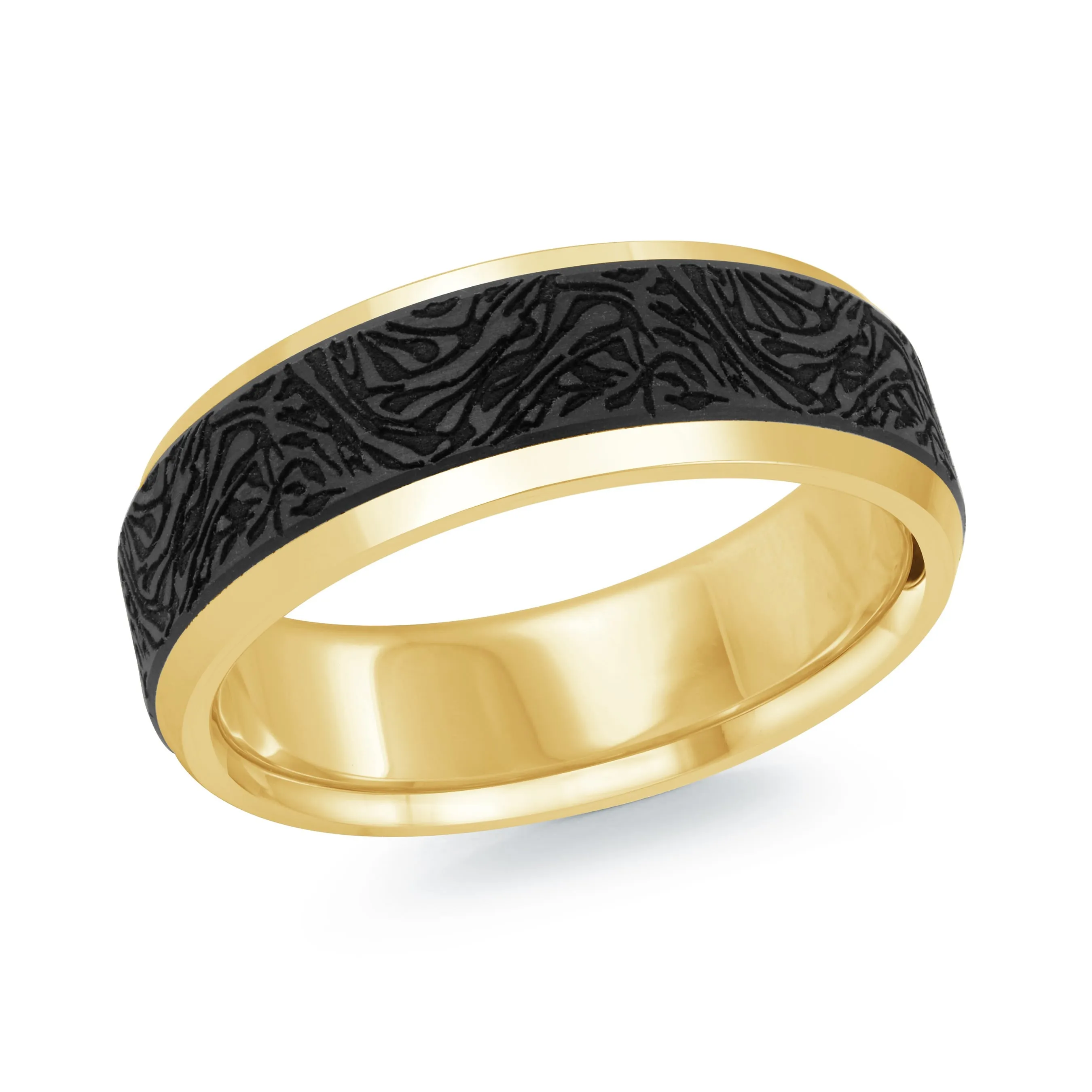 14K Yellow Gold Ring from the Noir Collection by Malo - MRDA-142-7Y