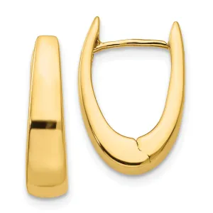 14k Yellow Gold Solid Hoop Earrings