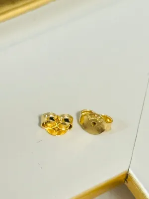 18K Gold Small Back Earrings (Pakaw)