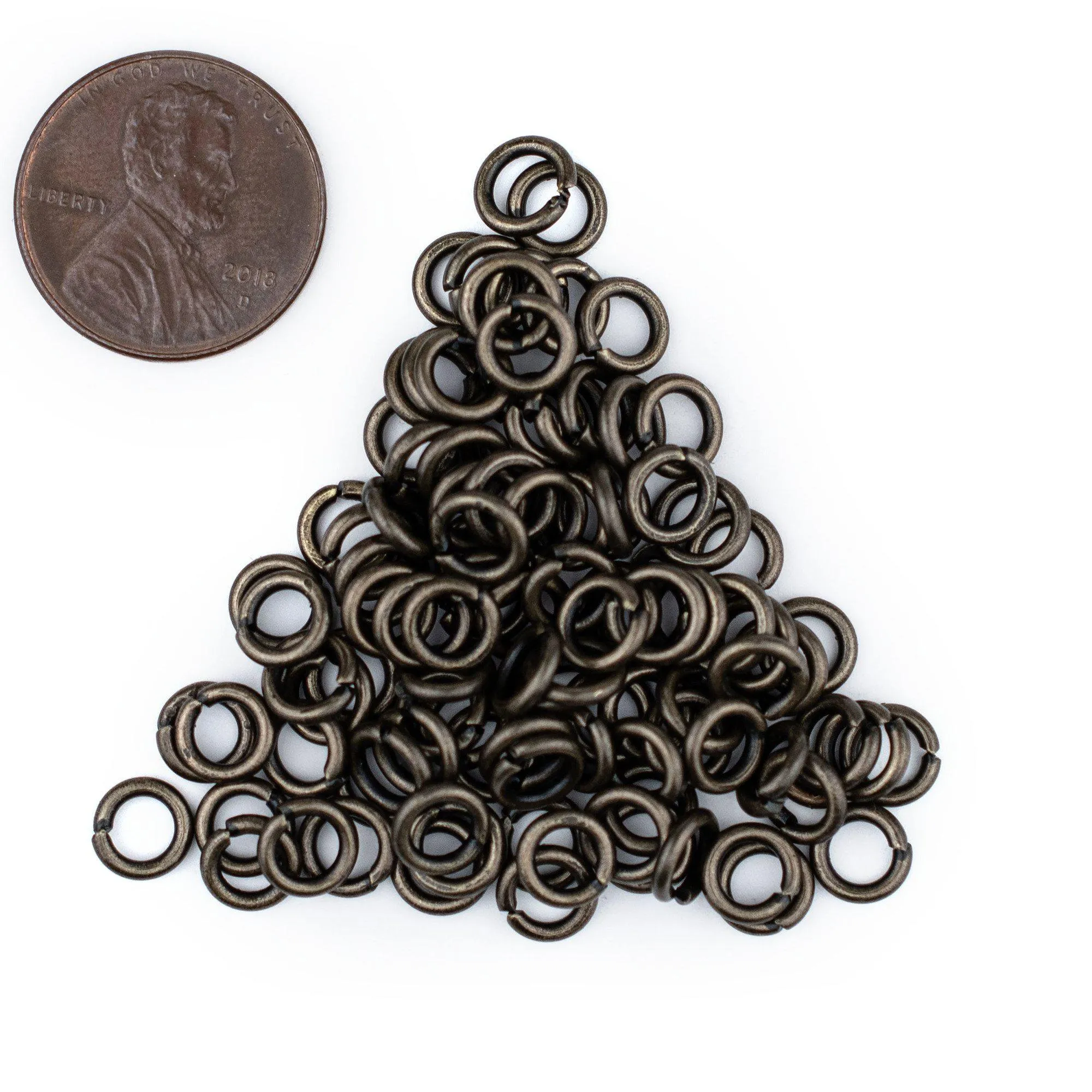 6mm Black Round Jump Rings (Approx 100 pieces)