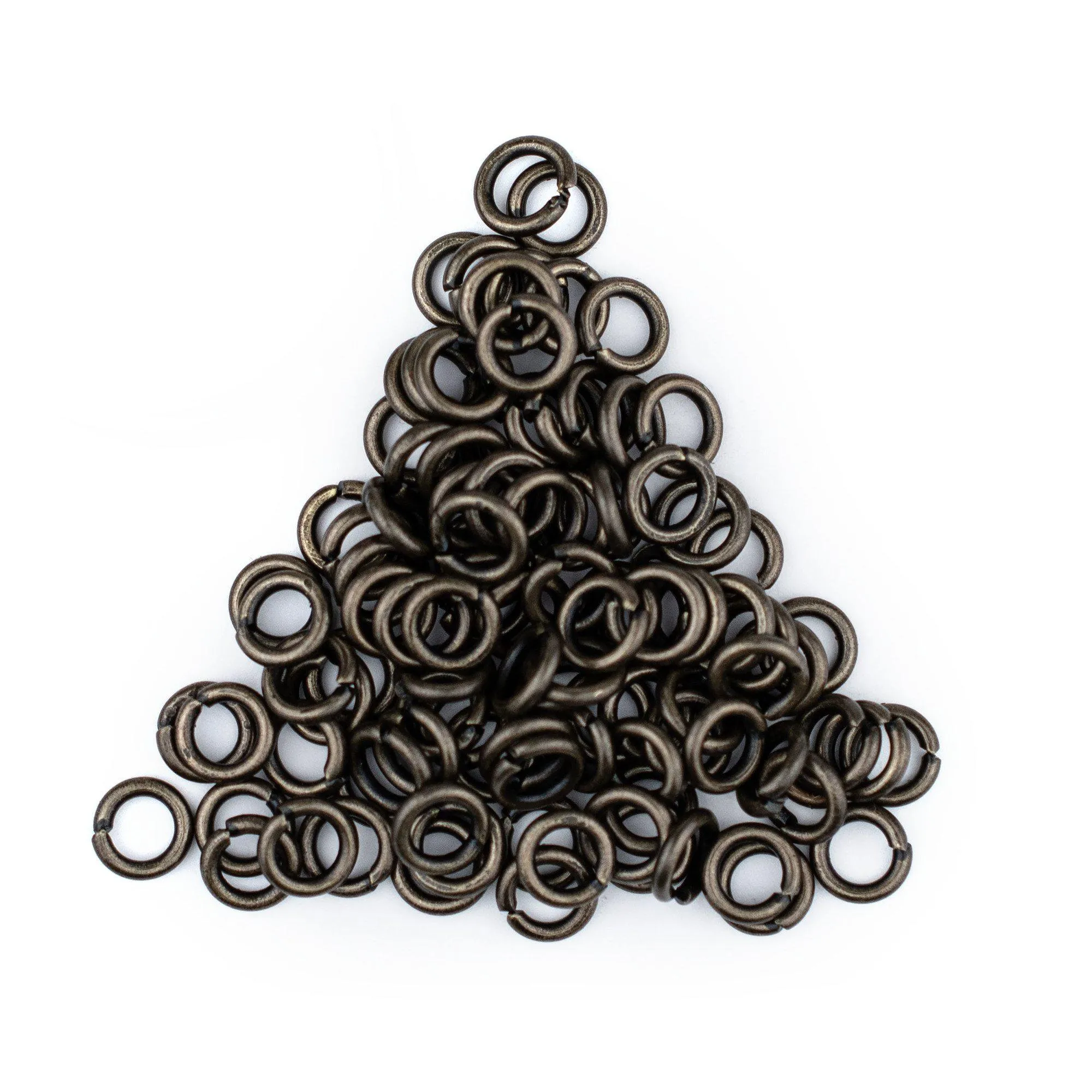 6mm Black Round Jump Rings (Approx 100 pieces)