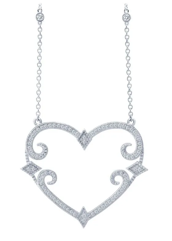 9N013CLP Designer Heart Necklace