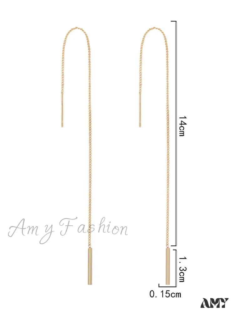 Amy Fashion - Minimalist Threader Earrings