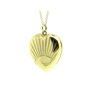 Antique Art Deco (1920-1935) Yellow Gold Heart Locket