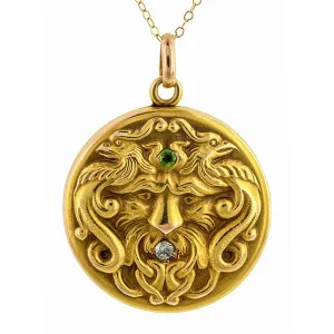 Antique Diamond & Demantoid Locket