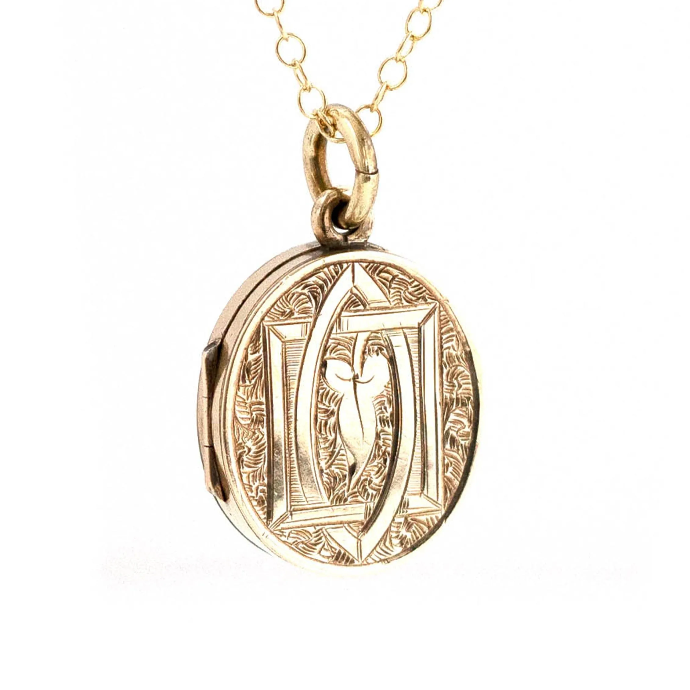 Antique Victorian 9ct Gold Locket Necklace