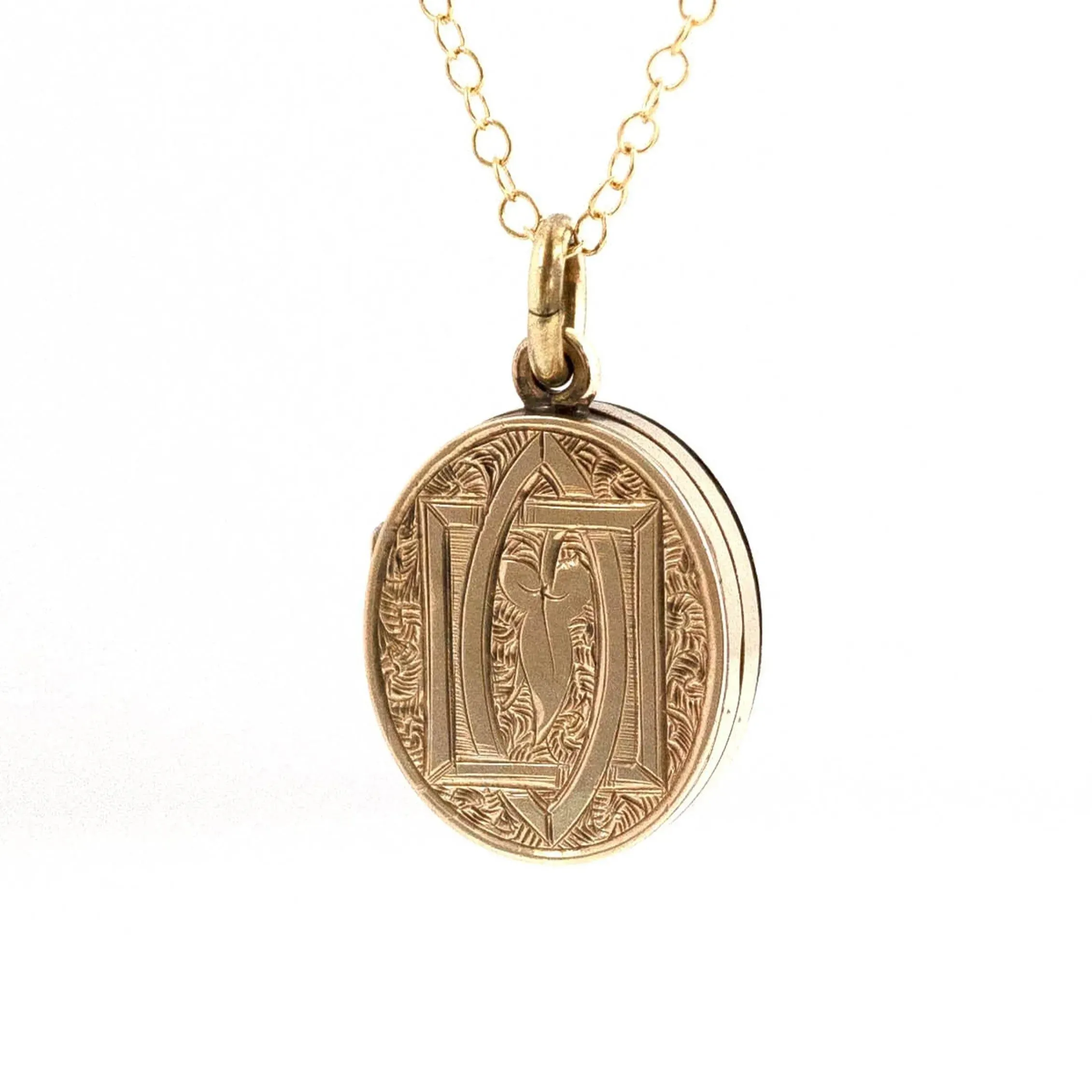 Antique Victorian 9ct Gold Locket Necklace