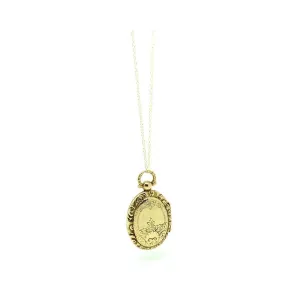 Antique Victorian 9ct Gold Locket Necklace