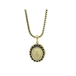 Antique Victorian Silver Gilt Locket Necklace