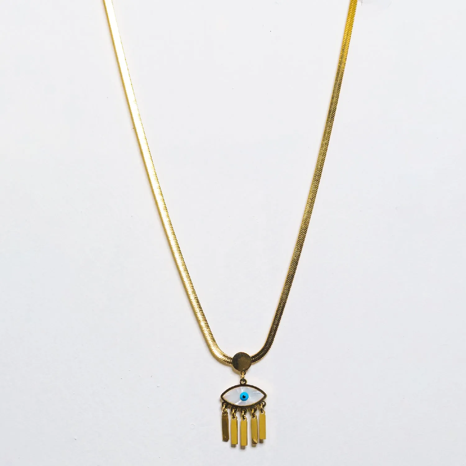 Artklim Gold Plated Evil Eye Pendant Necklace