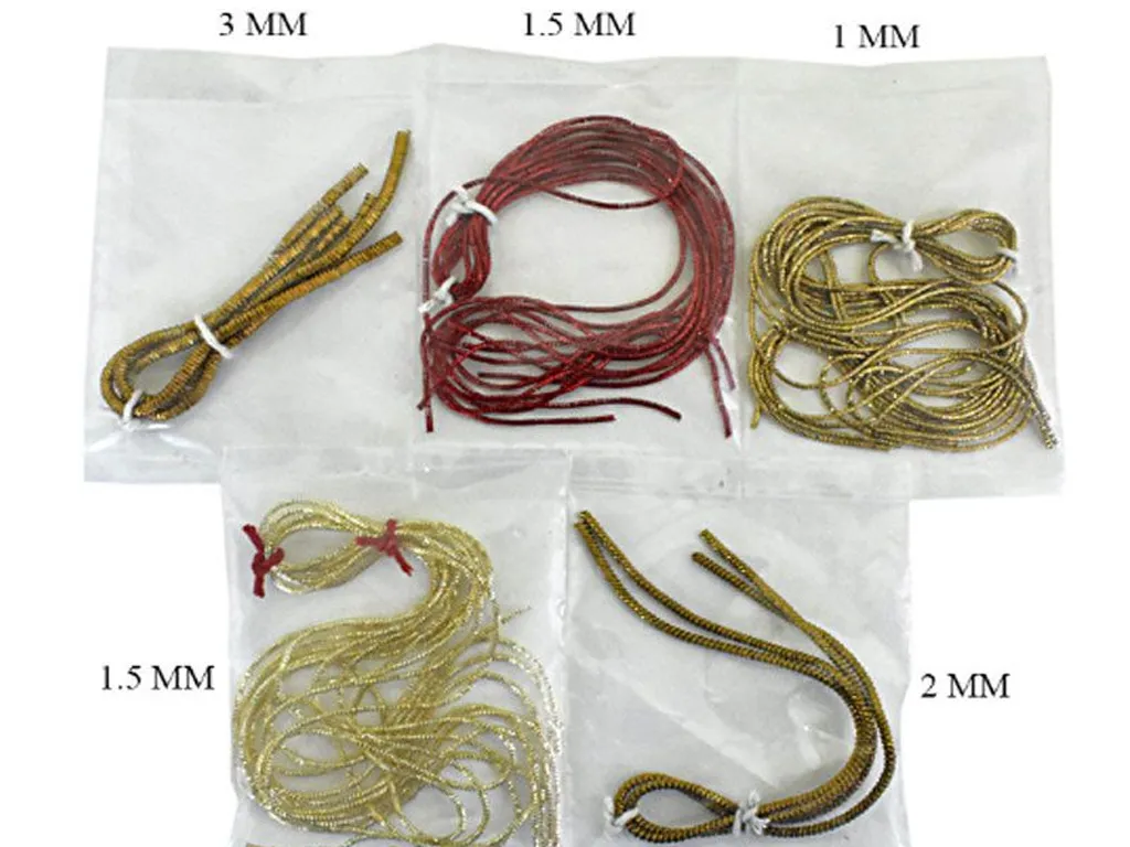 Asssorted Pack of 20 Colors Bullion Wire / Nakshi