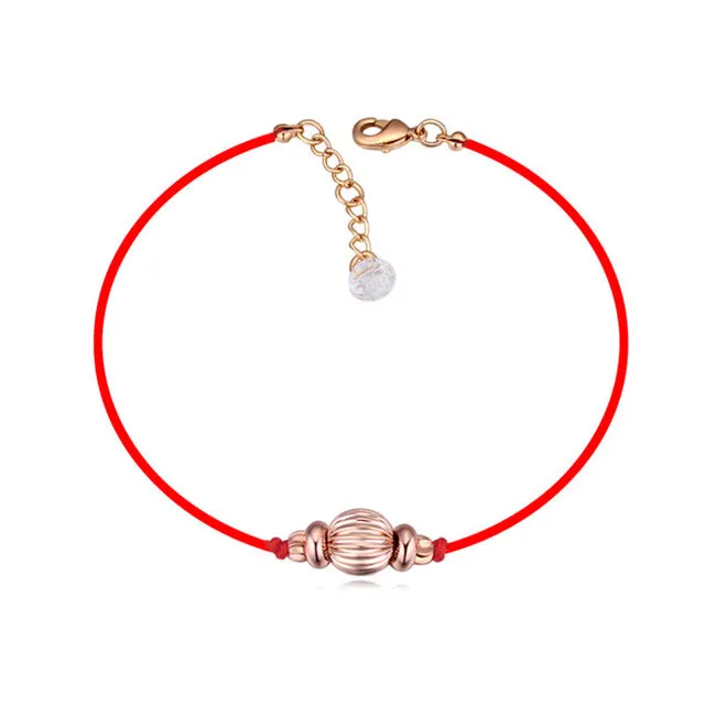 Austrian Crystals jewelry thin red thread string rope Charm Bracelets & bangles for women Fashion  New sale Top Hot summer style