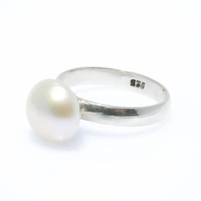 Beach Love Sterling Silver Pearl Ring