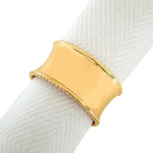 Beaded Gold Napkin Rings