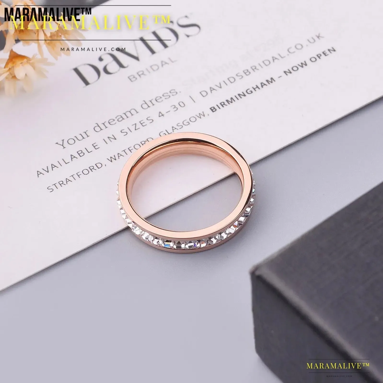 Behold the Ultimate Statement of Elegance and Style - Titanium steel ring personality plated 18 rose gold So Gorgeous