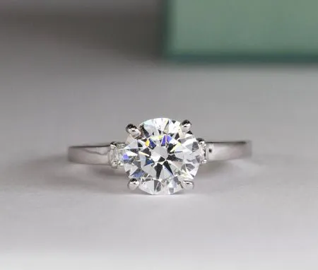 Bellflower - Round Moissanite Engagement Ring