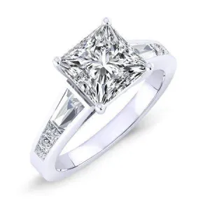 Bergamot - Princess Moissanite Engagement Ring