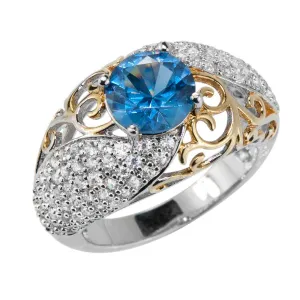 Blue Blush Vine Ring