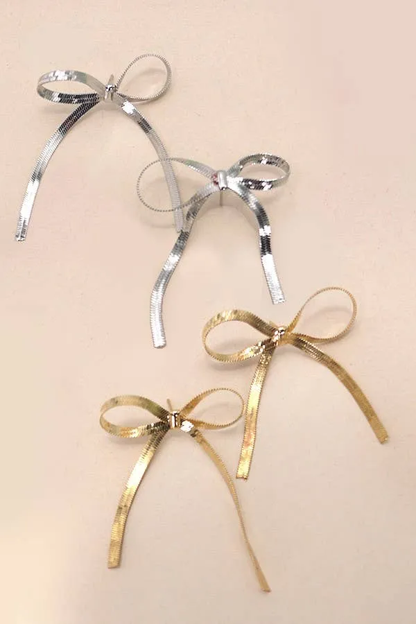 Bow Chain Earrings