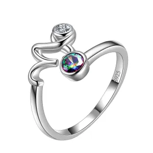 Capricorn Zodiac Rings Women Girls Jewelry Birthday Gift Mystic Topaz 925 Silver