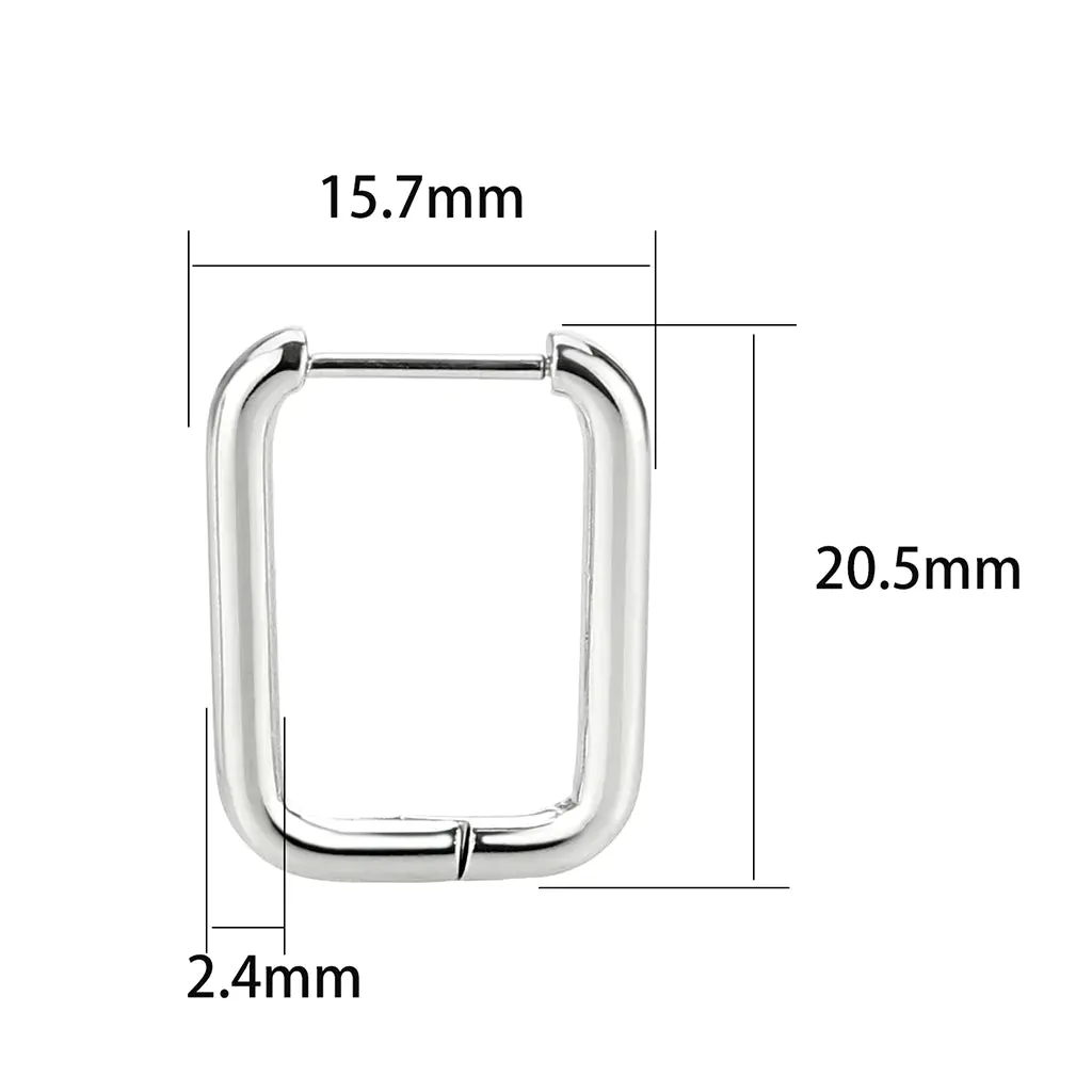 CJ3841 Wholesale Women's Minimalist Stainless Steel Square Earrings