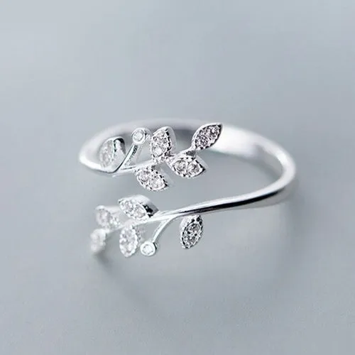 Daisy Flower Elegant Opening Rings Women Adjustable