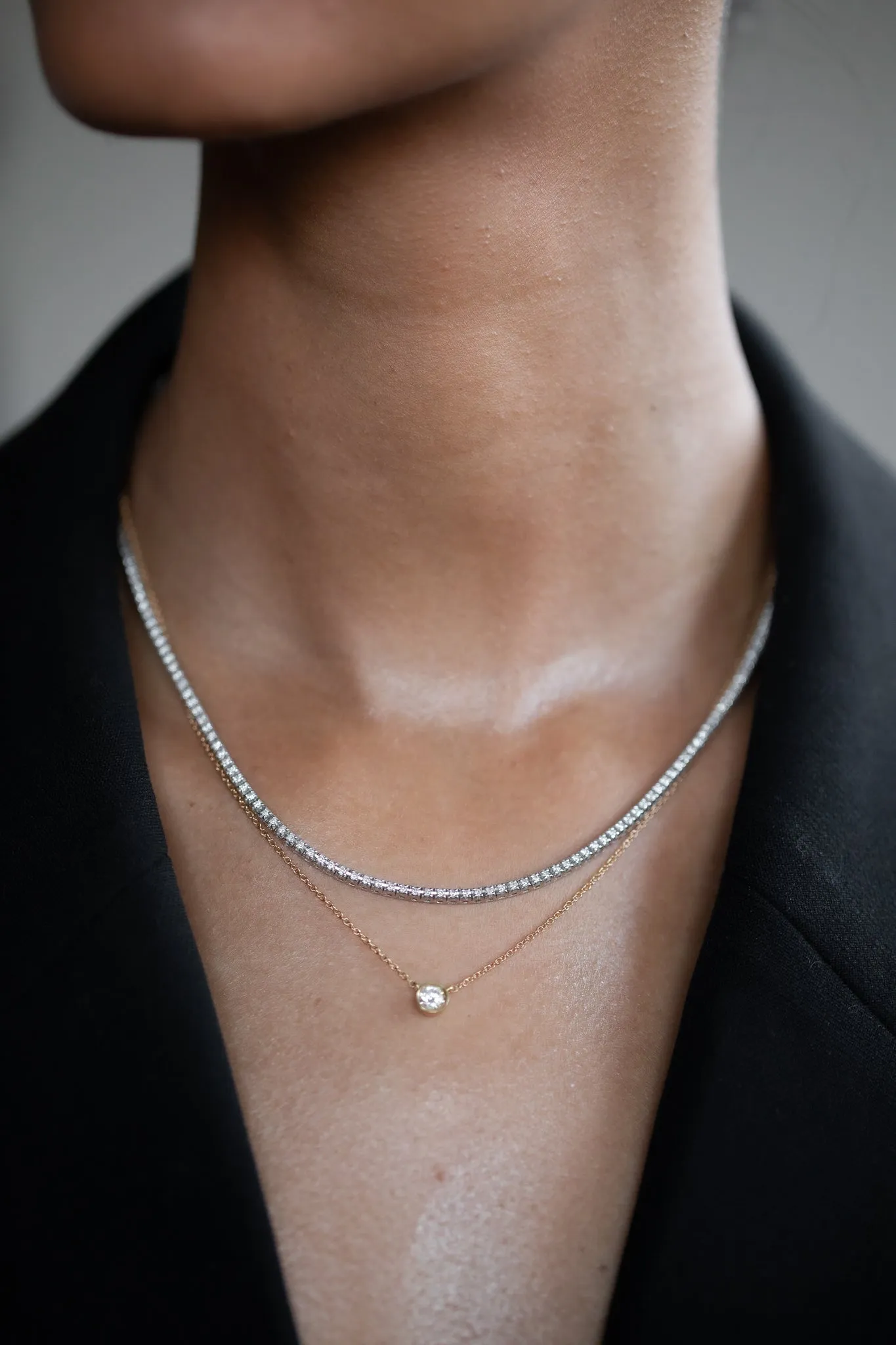 Diamond Bezel Necklace