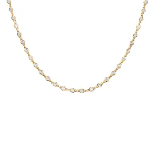 Diamond Bezel-Set Necklace