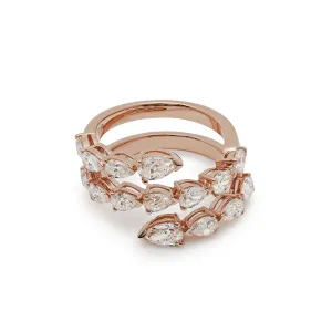 Diamond Twist Rose Gold Ring