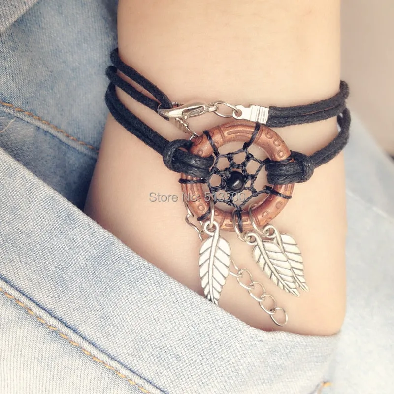 Dream catcher double wrap bracelets