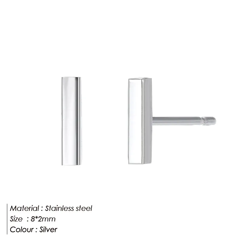 Ear bones stud earrings 316L stainless steel earrings set minimalist stud earrings for women hypoallergenic earrings jewelry2022