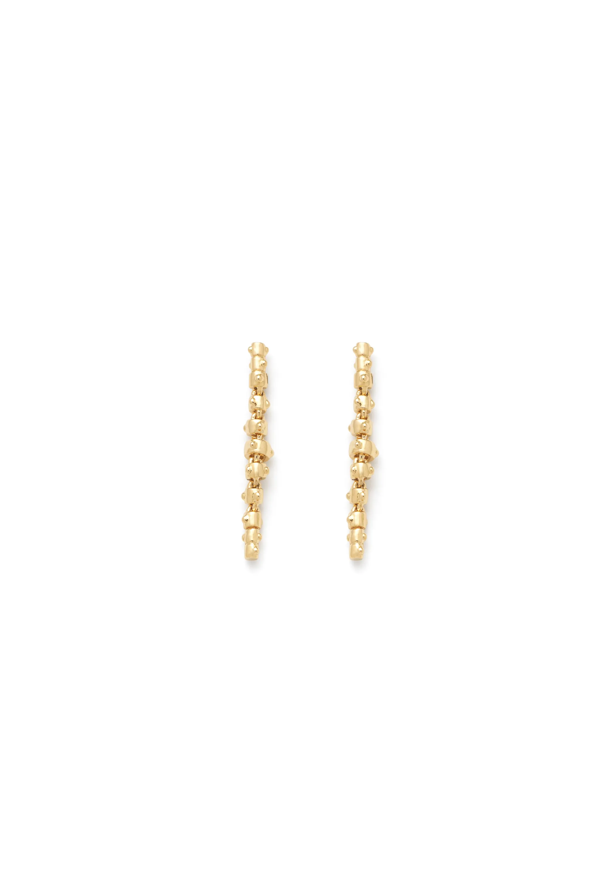 Ear Pendants Wave Yellow Gold