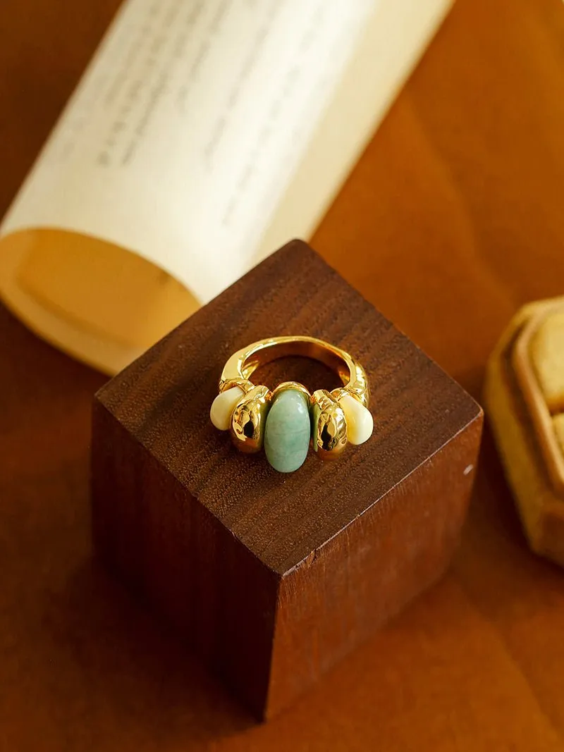 Elegant Azure Amazonite Ring