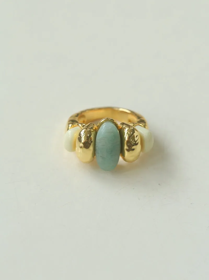 Elegant Azure Amazonite Ring