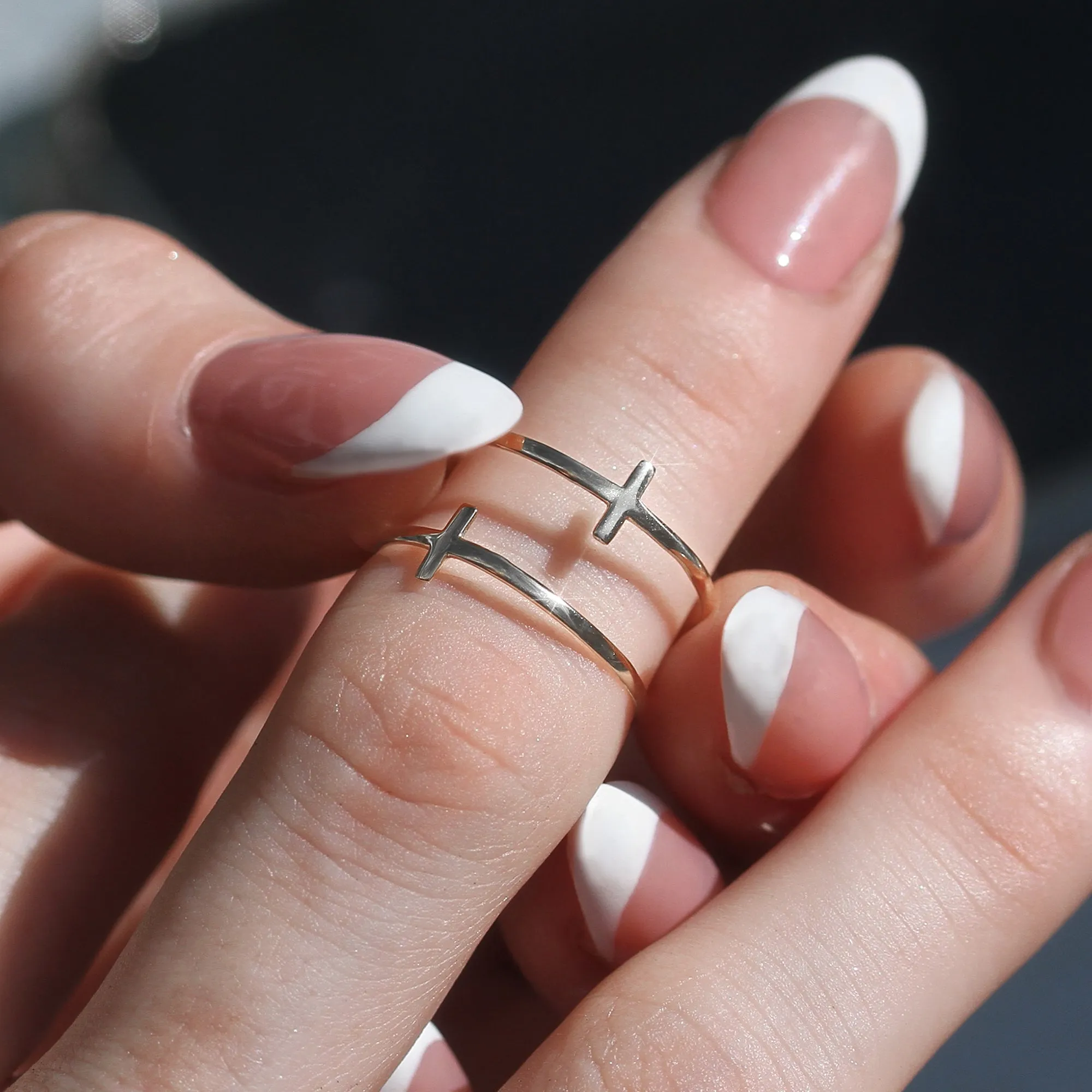 Elegant Faith: GoldenCrossway Double Cross Ring