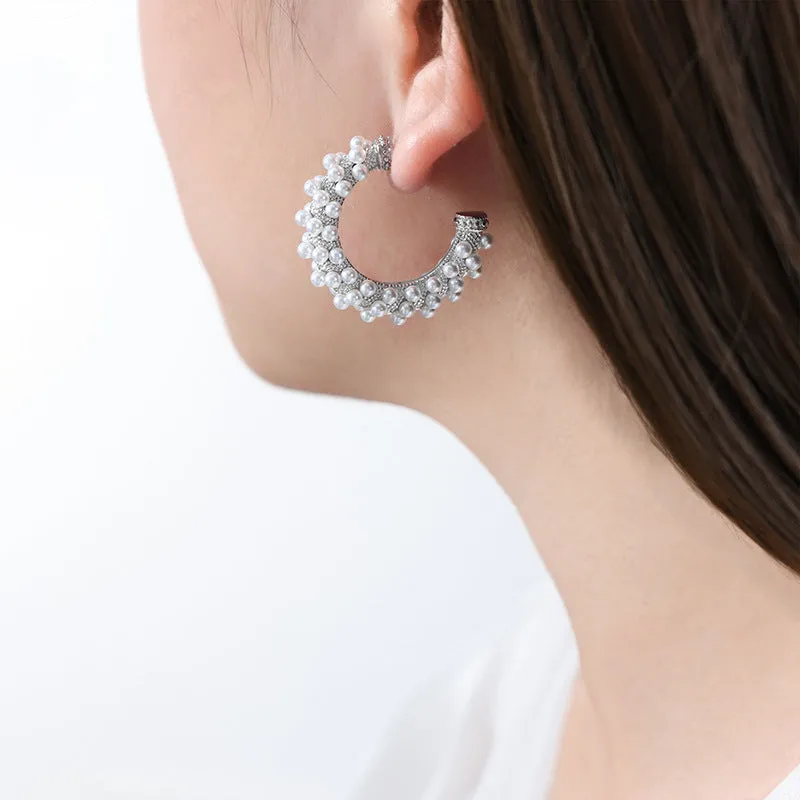 Elegant Korean Style Pearl Earrings for Women, Chic and Timeless