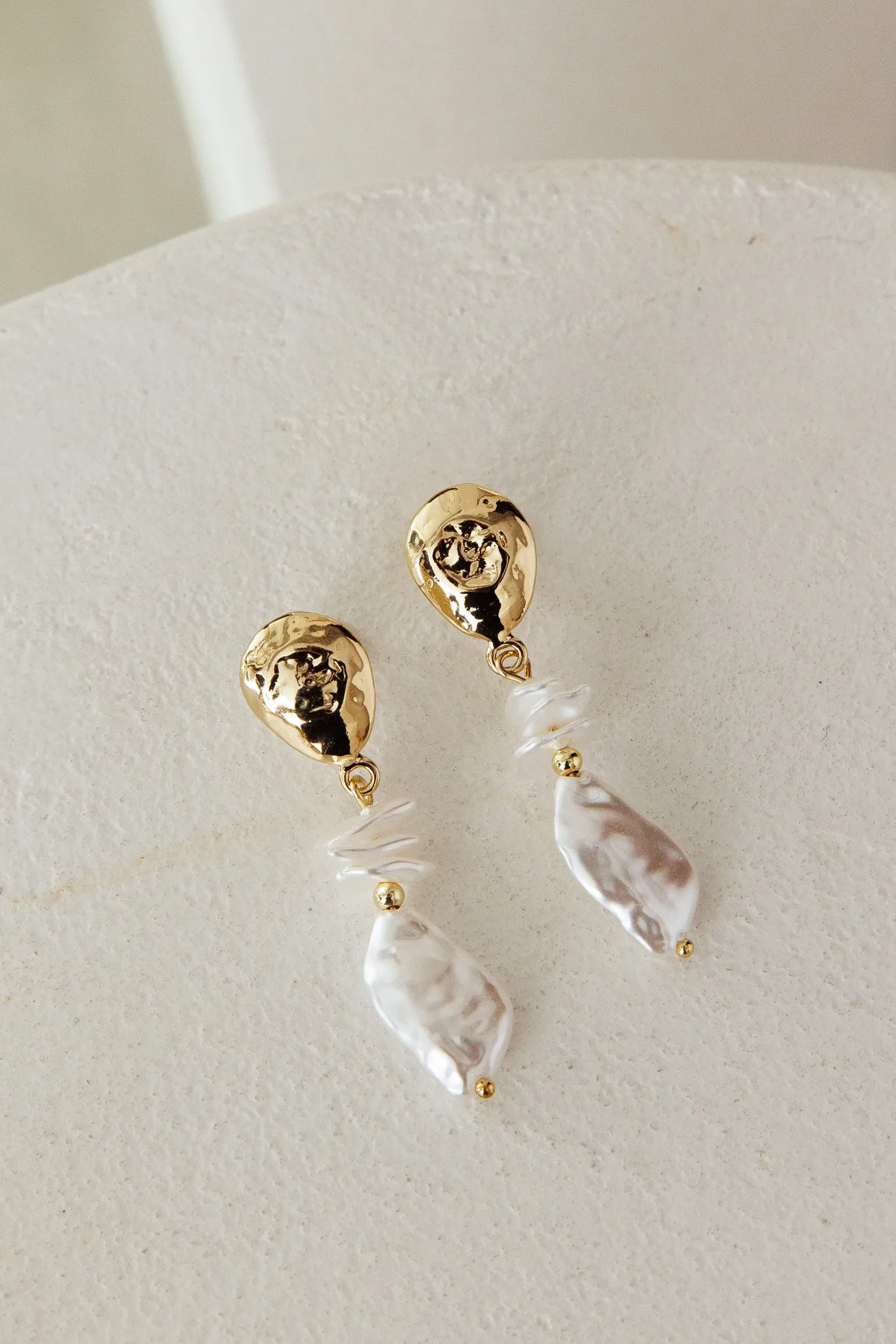 Elysian Drop Pearl Earrings