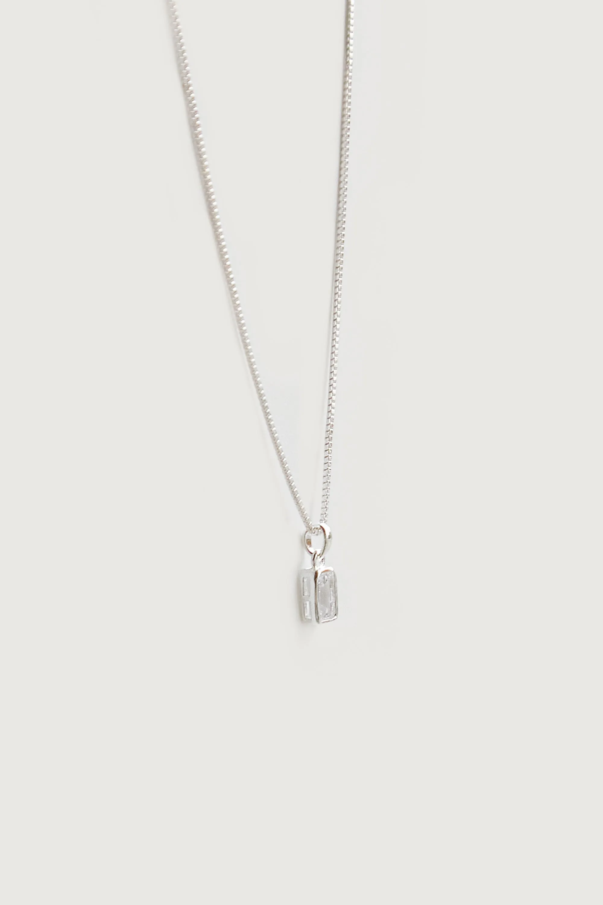 EMERALD CUT ZIRCONIA NECKLACE