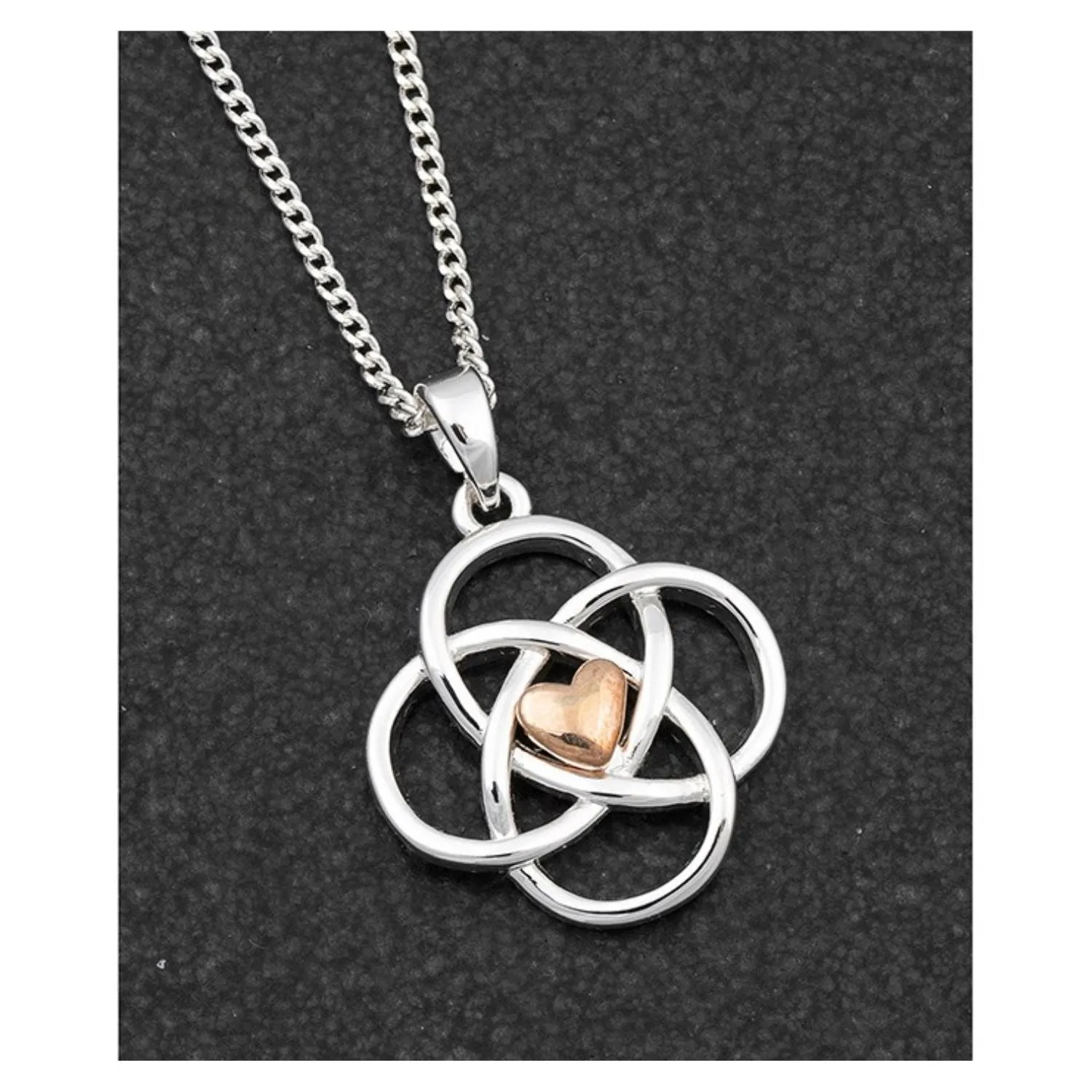 Equilibrium Two Tone Celtic Heart Necklace