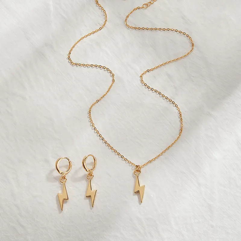 European and American Lightning Jewelry Set with 14k Gold Plating