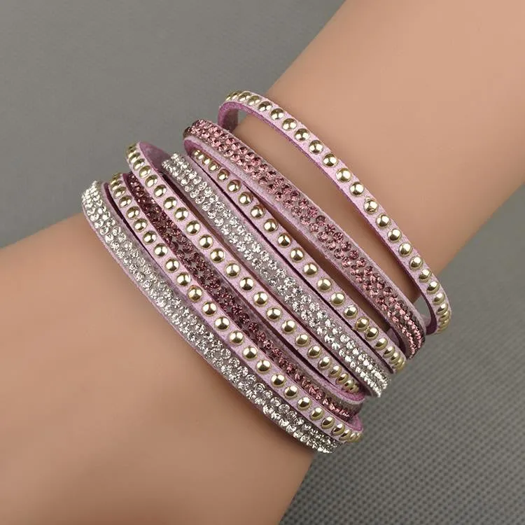 Fashion Wrap Multilayer Bracelets 12 Colors To Choose For Women