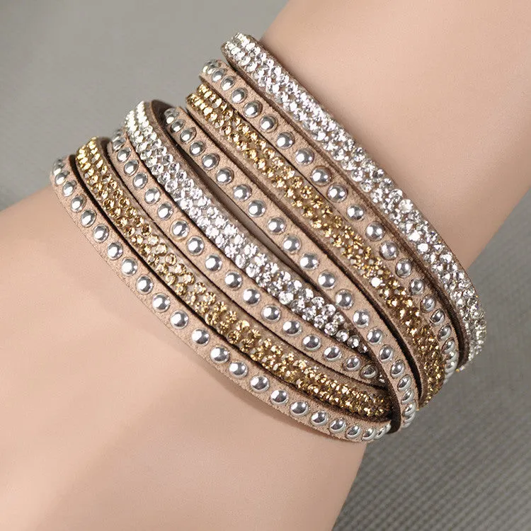 Fashion Wrap Multilayer Bracelets 12 Colors To Choose For Women